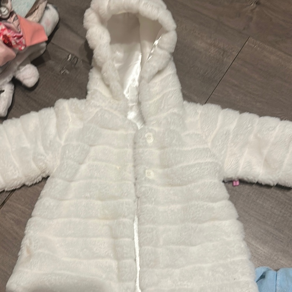 Baby Essentials White Hooded Jacket